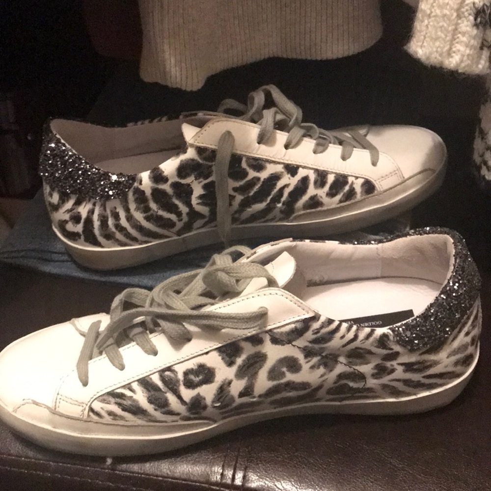 NIB GOLDEN GOOSE BLACK LEOPARD SUPERSTAR 39 $550 - Picture 2 of 8